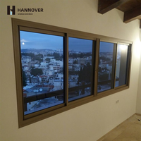 Fenêtre coulissante horizontale moderne en alliage d'aluminium avec double vitrage insonorisé et économe en énergie, moustiquaire magnétique pour maisons au Royaume-Uni
