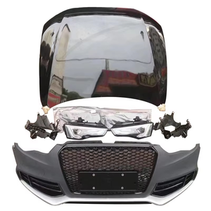 Kit carrosserie style RS5 B8.5 pour Audi A5 S5 B8 <span class=keywords><strong>2008</strong></span> 2009 2010 2011, comprenant pare-chocs avant, capot, phares et calandre. - Product Image 1