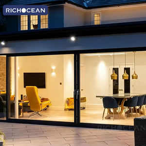 RICHOCEAN Büyük Darbeye Dayanıklı Alüminyum Sürgülü Kapı Temperli Cam Ses Geçirmez Sürgülü Kapılar Ev İçin - Product Image 3