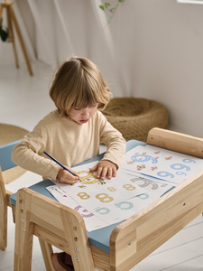 Meubles Montessori pour chambre d'enfant, bureau pour tout-petit, table et chaise en bois - Product Image 2