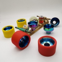 Roues en PU à rebond élevé personnalisées, dureté 92A-98A, moyeu en alliage d'aluminium pour patins à roulettes, roller derby, intérieur/extérieur