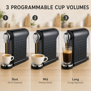 Machine à café à capsules 19 bars à faible entretien avec pompe italienne 1260W et groupe de brassage breveté - Product Image 5