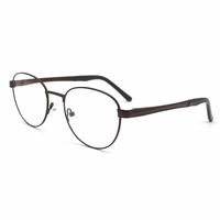 Gafas con montura óptica de metal negro mate HG7148, anti-luz azul, ligeras, con bisagras de resorte, aptas para lentes graduadas, gris 52-19-145
