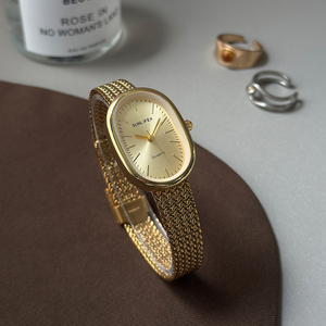 Montre ovale vintage, fabricant sur mesure, bracelet milanais minimaliste, montre à quartz pour un style business décontracté, fournisseur de montres personnalisées - Product Image 3