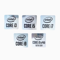 100 autocollants découpés pour Intel Core I5-10e génération, autocollants unilatéraux pour processeur, étiquettes anti-contrefaçon