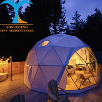 Tentes de glamping Tente gonflable à bulles Dôme géodésique 6m Igloo House Chaises longues Tentes de fête pour événements en plein air