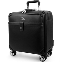 Valise de voyage en cuir véritable pour affaires, avec serrure, bagage à main, pour homme et femme, roulettes multidirectionnelles