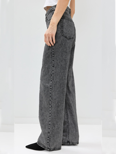 Fabricant de pantalons en <span class=keywords><strong>jean</strong></span> droit <span class=keywords><strong>noir</strong></span> clair grande taille pour femmes pantalons en <span class=keywords><strong>jean</strong></span> taille haute extensibles pour femmes maman - Product Image 5