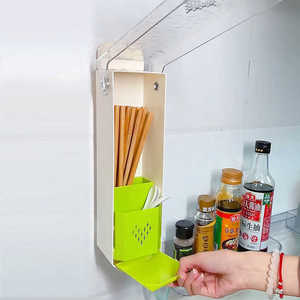 Bán Buôn Nhựa Đũa Chủ Spoon Lưu Trữ Giá Nhà Bếp Bộ Đồ Ăn Sáng Tạo Cống Đũa Lồng Hút Cup Kệ - Product Image 5