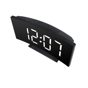Electronic <b>Clock</b> <b>Large</b> Screen Digital Alarm <b>Clock</b> USB Power Bedroom Table <b>Clock</b> With Mirror Display And Dual Usb Ports - Product Image 1