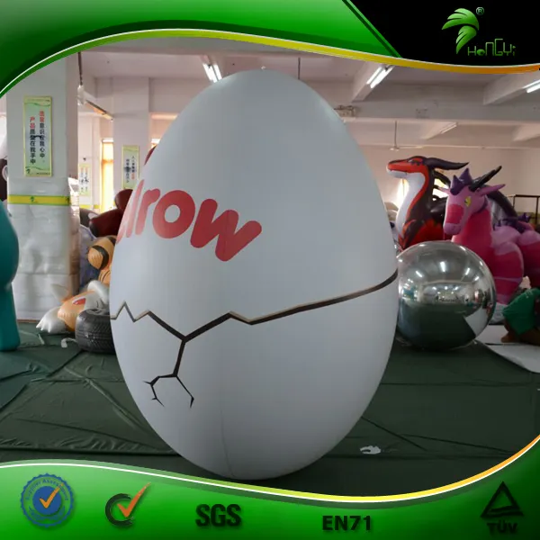 Pantalla inflable para exteriores, forma de huevo de Pascua, disfraz de dibujos animados, globos inflables, iluminación LED, Bola de huevo con logotipo