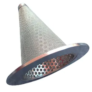 Generator cone filter Wire mesh cone filter SS 304 316L Perforated cone filter