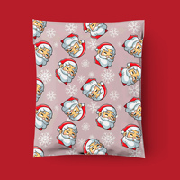 Enveloppes de Noël imprimées avec logo personnalisé Enveloppes d'expédition Joyeux Noël en poly Sac d'expédition en poly-sac pour l'emballage de vêtements