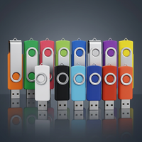 Memorias USB Giratorias al por Mayor para Ferias Comerciales, 4GB 8GB 16GB 32GB 64GB 128GB, con Logotipo Personalizado, Pendrive Giratorio para Eventos