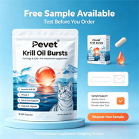 Pevet OEM ODM Huile de Krill en Billes Éclatantes Sachet Individuel Formule Personnalisée Marque Privée Fabricant de Billes Éclatantes d'Huile de Krill