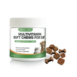 Pet Multi vitamin Support Leber gesundheit Kurkuma Multi vitamin Soft Chews für Katze