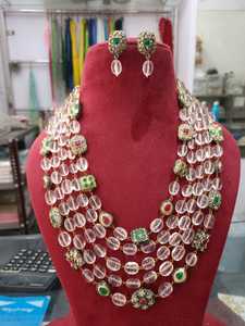 <b>Beautiful</b> Indian Engagement Necklace Set Graduated Kundan Necklace Jewelry Bridesmaids Gift Art Deco Necklace Jewelry Women Gift - Product Image 6