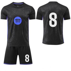 Uniformes de Fútbol de Verano, Manga Corta, Nueva Temporada 25/26, Barcelona Black Mamba, Transpirables, Poliéster/Nailon, Secado Rápido, Cuello Redondo - Product Image 3