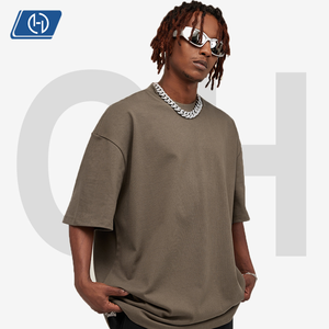 <span class=keywords><strong>T</strong></span>-shirt Minimaliste Uni en Coton Lourd 425G pour Adolescents – Coupe Ample, Décontracté, Anti-Transpiration et Infroissable - Product Image 1