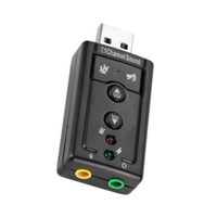 Adaptateur de carte son USB 2.0 avec microphone/haut-parleur, son surround 7.1 CH, son 3D pour PC ou ordinateur portable