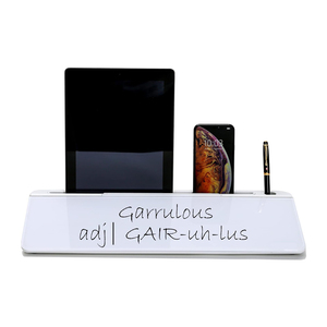 Pizarra blanca de vidrio pequeño, almohadilla de computadora limpiable en seco, pizarra blanca de <span class=keywords><strong>escritorio</strong></span>, tablero de escritura Acrílico - Product Image 6