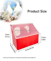 ZYC PH132 Mangeoire automatique à double trou en plastique pour oiseaux, perroquets et pigeons de course
