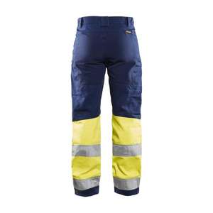 BLAKLADER - 716118118933C48 Pantalón Hi-Vis Mujer con elástico Azul marino/Amarillo-EAN 7330509615607 ROPA DE TRABAJO DE LA HI-VIS - Product Image 2