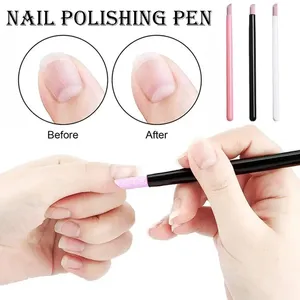 Stylo de ponçage en quartz pour nail art, ciseaux <span class=keywords><strong>à</strong></span> cuticules, dissolvant de peaux mortes, <span class=keywords><strong>lime</strong></span> <span class=keywords><strong>à</strong></span> ongles pour gel UV, accessoires et outils de manucure - Product Image 2