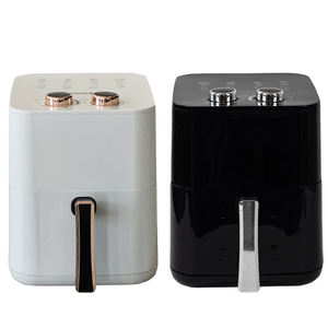 Freidora de Aire Eléctrica Moderna Negra con Cesta de Plástico Extraíble, Perillas de Control Duales, Capacidad de 4L - Product Image 1