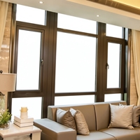 Ventana Abatible y Giratoria de Doble Acristalamiento de Bajo Costo con Marco de Aluminio con Rotura de Puente Térmico para Habitaciones Silenciosas y Ahorro de Energía