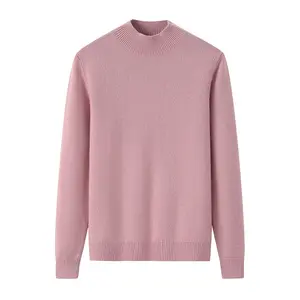 Pull en cachemire pur pour femme, vêtement d'hiver en laine, col roulé, épais