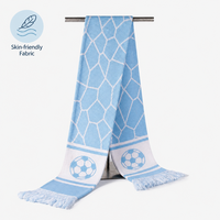 Écharpes de supporters de football pour équipes de ligue, écharpes en jacquard brodées personnalisées, fabricants de foulards tricotés en gros