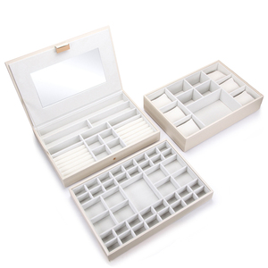 Boîte à bijoux de rangement en cuir design Boîte à bijoux de voyage Offre Spéciale pochette en cuir classique de haute qualité - Product Image 6