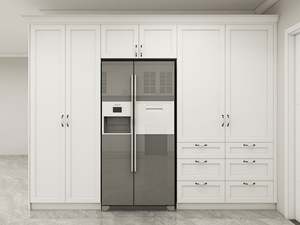 Diseño de Gabinetes de Cocina Modernos Estilo Shaker, Madera Contrachapada Blanca Resistente con Protector Contra Salpicaduras y Tablero de Melamina - Product Image 5