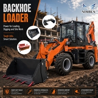 Nouvelle pelle rétrocaveuse NIMBUS avec convertisseur de couple, forte capacité de franchissement pour la construction de fossés de drainage
