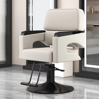 Chaise de barbier blanche de luxe chaise de salon moderne en vente en gros équipement de salon chaise de barbier meubles de salon