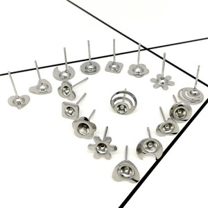 Supports de boucles d'oreilles en acier inoxydable 0,7x11 mm, formes variées, pour la fabrication de bijoux DIY - Product Image 5