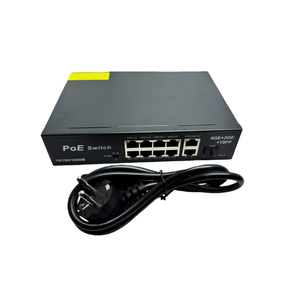 สวิตช์ POE กิกะบิตเต็มรูปแบบรุ่นใหม่ล่าสุด 8 พอร์ต 2 อัพลิงค์ 1 พอร์ต SFP แบ็คเพลน 22G กำลังไฟ 120W สำหรับบ้าน สำนักงาน ร้านค้า - Product Image 1