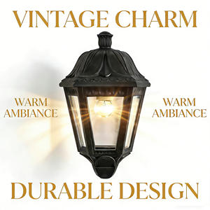 Lampe murale de jardin extérieure LED E27 avec indice de protection IP65, alimentation AC, température de couleur réglable, style <span class=keywords><strong>italien</strong></span> - Product Image 1