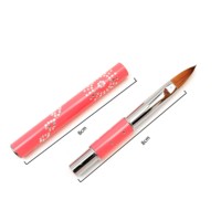 Pinceau Acrylique Pur Kolinsky à Manche Métallique Orné de Strass en Cristal, Design Artistique, Vente Chaude en Gros par Asian Nail Supply