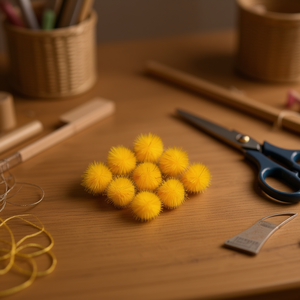 Pompon Ilan Bolita 0,8 cm Colore Oro per Decorazioni Artigianali - Product Image 2