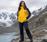 Unisex Softshell Rollkragen-Segeljacke und Latzhose Set Wasserdicht Winddicht Atmungsaktiv Robust Reißfest Winter Offshore