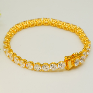 Moda 5mm 1 Fila brillante tenis cadena pulsera hombres Hip Hop Iced Out Bling diamante pulsera joyería 9K oro encanto pulsera - Product Image 3