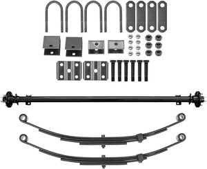Nouvel essieu de <span class=keywords><strong>remorque</strong></span> de remplacement/<span class=keywords><strong>réparation</strong></span> 3500 lb avec kit de suspension, ressorts à lames, support de suspension, boulon en U, moyeu 5x4.5 - Product Image 2