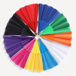 Ventiladores de mano planos plegables de tela y plástico de una sola capa, personalizados, con diseño de hueso, para bodas, precio de fábrica, gran oferta - Product Image 5