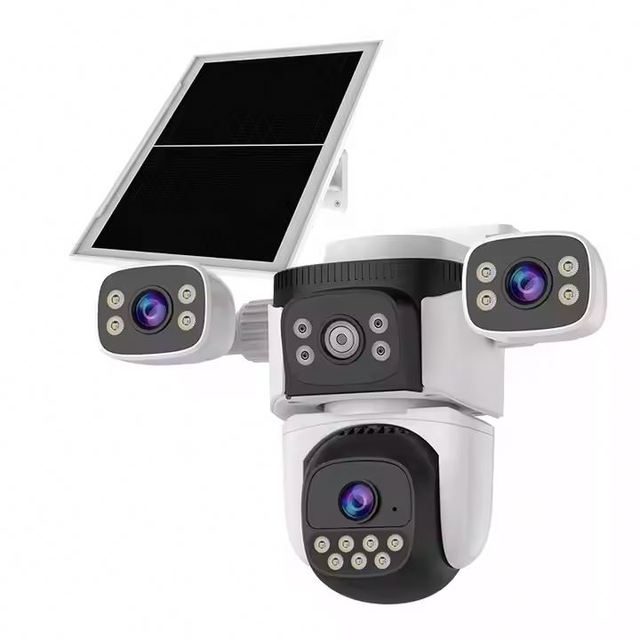 New Design 9MP Three Lens AI Smart Home Outdoor Security IP Camera Full Night Vision Motion Detection Alarm CMOS PTZ Wifi Camera