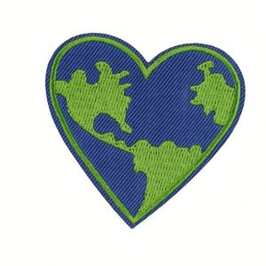 Patch thermocollant à paillettes série bleue Galaxy en forme de cœur, en stock pour la vente en gros, pour vestes, broderie, et patchs pour casquettes en sergé - Product Image 5