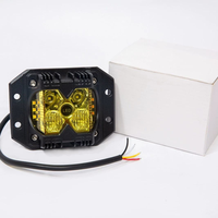 Lampe de travail LED 9-32VDC 4 pouces à trois faces, clignotante latérale arrière pour camion, phare de moto modifié intégré, lampe de tir DRL 4x4