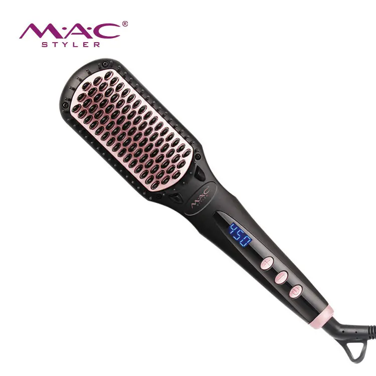 Good Saling Professional LCD Display Hair Brush Straightening Comb OEM Salon Equipment Fashion Beauty Comb