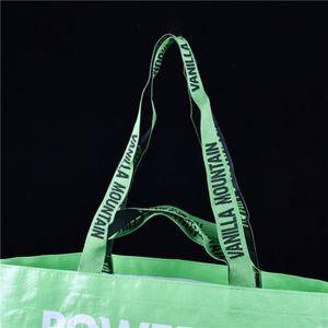 กระเป๋าช้อปปิ้งแบบพับได้กันน้ำเคลือบลามิเนต ผลิตจากผ้า PP ทอ ขนาดใหญ่ รับผลิตตามสั่ง ราคาโรงงาน ขายส่ง รีไซเคิลได้ - Product Image 2